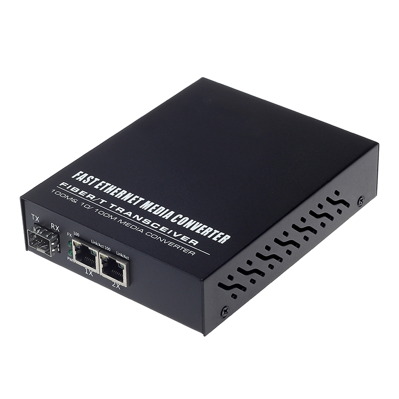 2x10/100M-TX to 100Base-FX SFP Slot Fiber Optic Switch